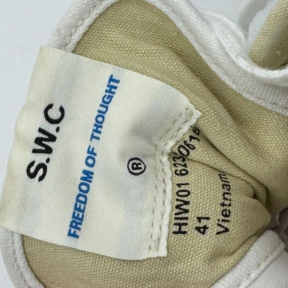 Stepney Workers Club S.W.C. Dellow Sneaker Men's 41 Light Gray Leather Lace Up - Picture 8 of 11